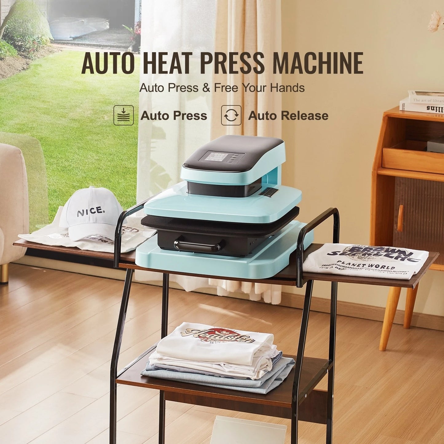 Automatische Warmtedrukpers – Hittepers – Transferpers – Sublimatiepers – Textielpers – 15x15 Inch Werkoppervlak – Volledig Geautomatiseerd