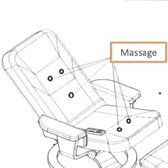 Ergonomische Stoel – Massagestoel – Relaxfauteuil – Comfortstoel – PU-Leder Bekleding – Verstelbare Rugleuning - 79 x 79 x 106 cm - Beige