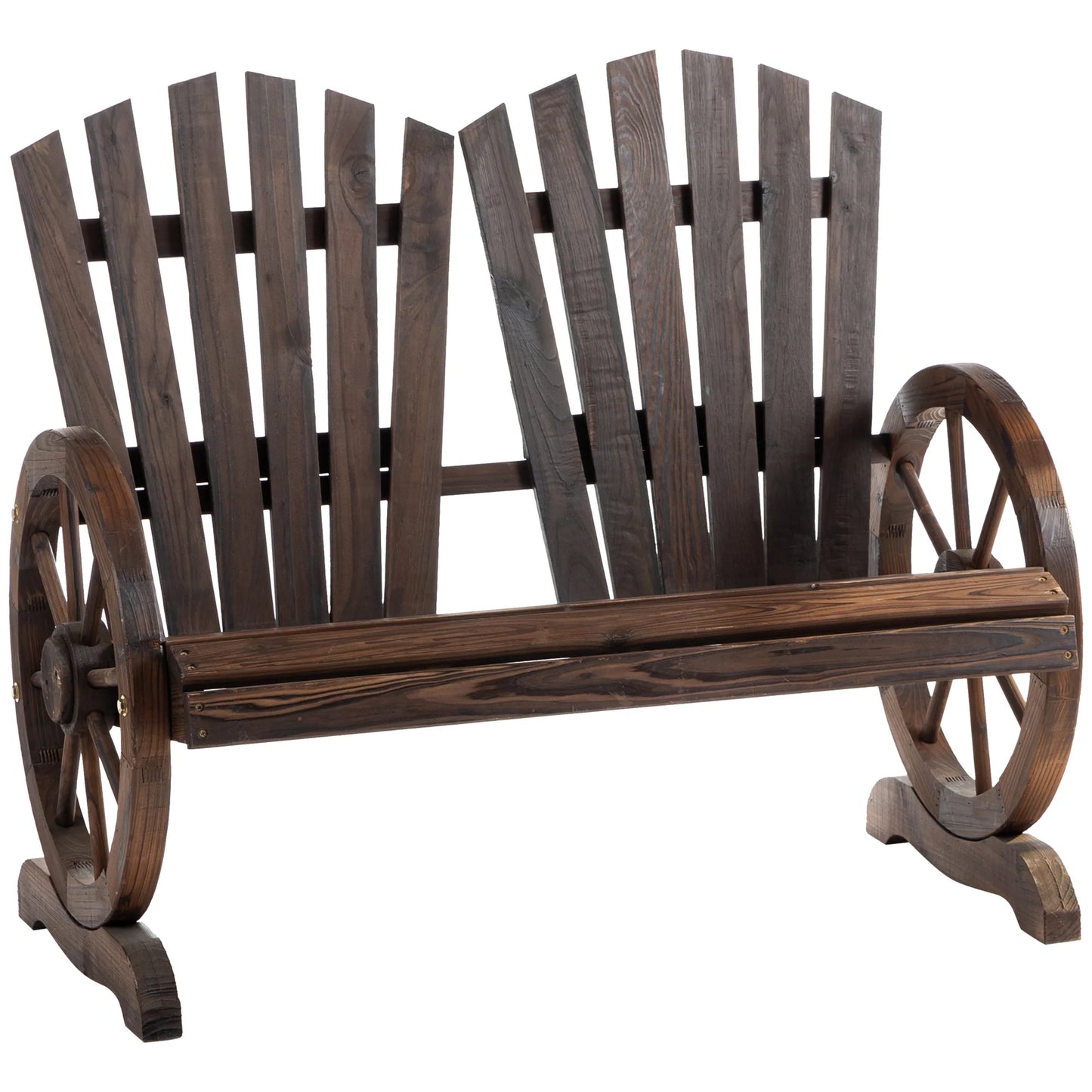 Rustieke Tuinbank – Houten Buitenbank – Tuinmeubel – Buiten Zitbank – Massief Vurenhout – Ergonomisch Zitcomfort