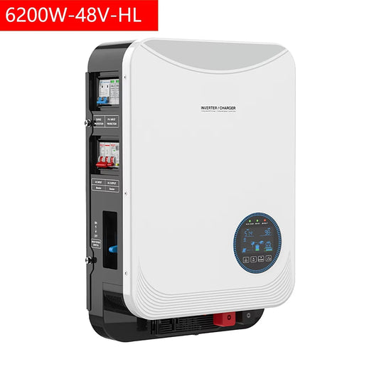 Hybride Solar Inverter – Zonnepaneel Omvormer – Energieomzetter – 6.2 kW Vermogen – MPPT Technologie – Dubbele AC-Uitgang – Wifi Monitoring