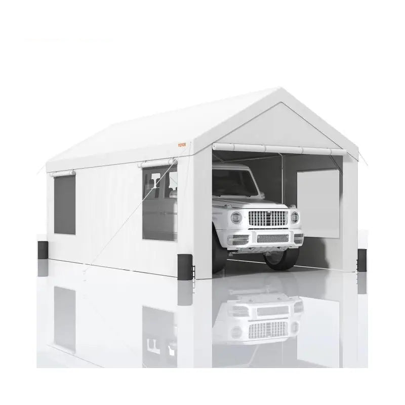 Garagetent - Partytent - Carport Tent - Tent - Vervangende Overkapping - Pickup Truck Tent - Waterdicht & UV Beschermd - 10x20FT - Tuin - Buiten Carport - Wit