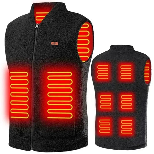 Heater Jacket - Verwarmde Bodywarmer - Verwarmde Kleding - USB Verwarmd Vest - 3-snelheden Verstelbare Temperatuur - Unisex - Wasbaar - Mouwloos - voor Winter & Buitensport - Maat XL - Zwart - QUORE