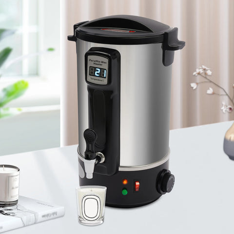 Elektrische Wassmelter - Wazsmelter - Kaarsen Maken - Kaarswas -   Verwarmingspot - 12L/1100W - 3,92 kg - Grijs