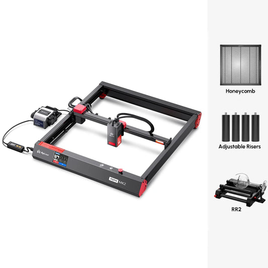 AlgoLaser Alpha MK2 Laser Engraver 20W Output Power 3.5” Color Touch Screen App Offline Control DIY Engraver Tool for Metal MDF