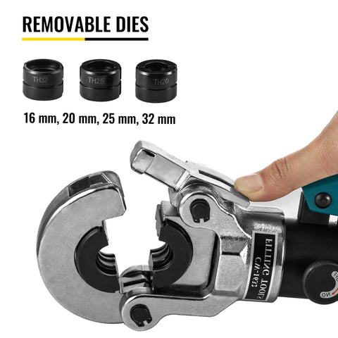 Vevor - Pipe Puller - Ratchet Tool - Portable Pipe Pulling Set - Pressure Pipe Wrench Hydraulic Crimping Tool - Aluminum Plastic Pipe Crimping Tool - 40CR Steel