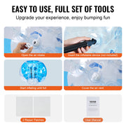 Bumper balls - Inflatable ball - Zorb balls - Bubble ball - Inflatable - 0.8mm thick - 2 pack - Adults or children - with red and blue dots