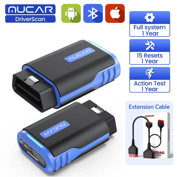 OBD2 Scanner - Diagnose Computer - Smart Diagnostic Tool - Foutverwijdering - Automatische volledige systeemdiagnose - 15 reset - IMMO Actieve Test - Bidirectionele codelezer - Met kabel - Zwart