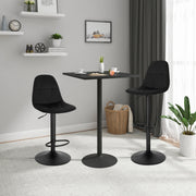 Barkrukken - Set van 2 Ergonomische Barstoelen – Fluweelen Zitten met Rugleuning – Verstelbare Hoogte (60-81 cm) – 360° Draaibaar – Stabiele Basis – Zwart