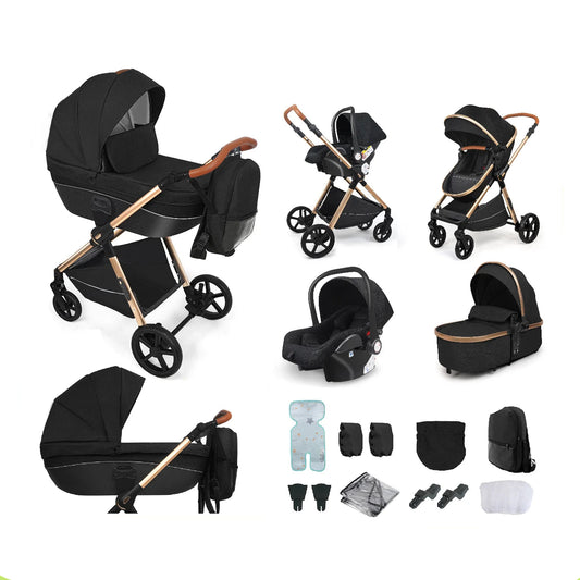 Kinderwagen - Buggy - Inklapbare buggy - Buggy opvouwbaar - Inklapbare Buggy New Born - 3 in 1 -Baby Walker - voor pasgeboren baby - ZWART