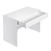 Computer table - Laptop table - Computer furniture - Desk with drawer - Workstation - For living room - Office - Study room - 100x75x50 cm - White