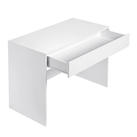 Computer table - Laptop table - Computer furniture - Desk with drawer - Workstation - For living room - Office - Study room - 100x75x50 cm - White