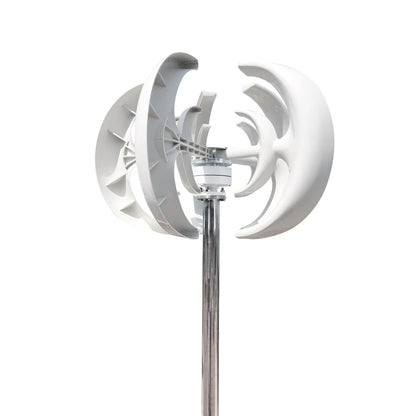 Windturbine - Windmolen - Windturbine Generator - Windenergie - Verticale - 3000W - 24V - met Oplaadcontroller - Duurzame Energie voor Huishoudens en Boerderijen -Wit