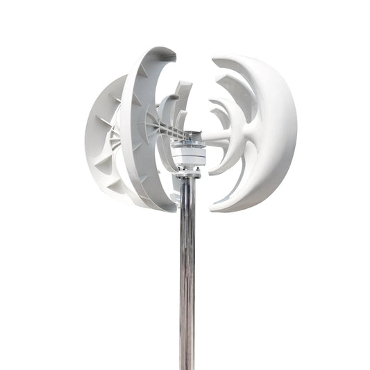 Windturbine - Windmolen - Windturbine Generator - Windenergie - Verticale - 3000W - 12V - met Oplaadcontroller - Duurzame Energie voor Huishoudens en Boerderijen -Wit - QUORE
