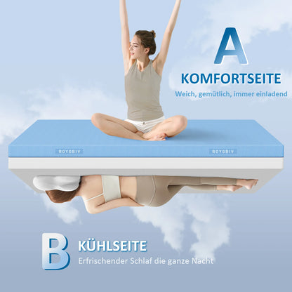 Schuimmatras – Traagschuimmatras – Memory Foam Matras – 7-Zones Matras – Comfortmatras – 140x200 cm – 18 cm Dikte – Verkoelende Ademend Hoes