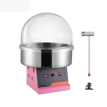 Suikerspinmachine Elektrisch - Suikerspinmachines - Mini Suikerspin - Suikerspinmaker - 1000W - RVS Kom - Instelbare Temperatuur - Suikerschep Inclusief – Voor Feest - Kermis & Evenementen - Roze met Hoes