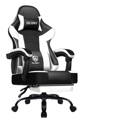 Gamingstoel – Bureaustoel – Gamestoel – Deskchair – Ergonomische Stoel – Verstelbare Rugleuning – Ademend PU-Leder – Blauw