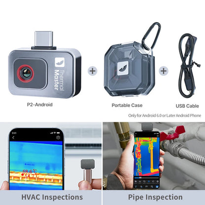 Warmtebeeldcamera – Infraroodcamera – Thermografische Camera – Warmtescanner – Warmte Detector – 256x192 Resolutie – 15x Zoom
