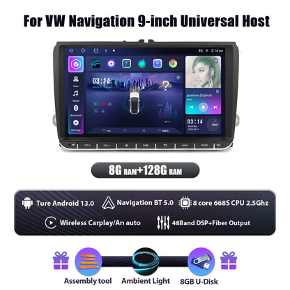 Digitaal Dashboard – Digitaal Paneel – Navigatiesysteem – Android Dashboard – Radio Player – 9 Inch HD IPS Scherm – Android 13 Systeem – 8GB RAM 256GB Opslag – Draadloze CarPlay & Bluetooth 5.0