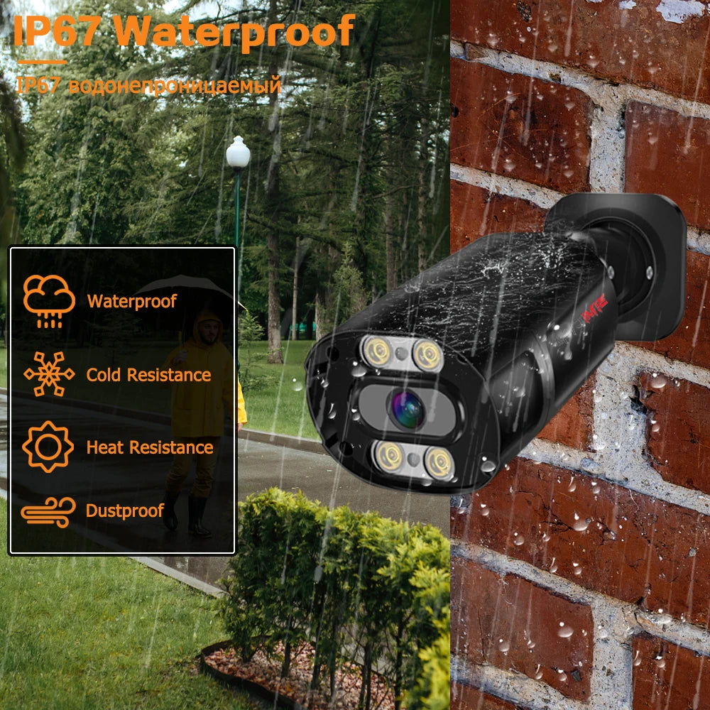 4K Beveiligingssysteem – CCTV Camera Set – IP Camera – Surveillance Kit – Beveiligingscamera – 8 Kanaals POE NVR – Waterdicht Metalen Behuizing – Full Color Nachtzicht & Audio Opname - QUORE