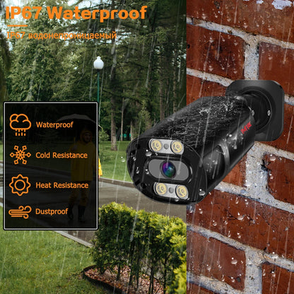 4K Beveiligingssysteem – CCTV Camera Set – IP Camera – Surveillance Kit – Beveiligingscamera – 8 Kanaals POE NVR – Waterdicht Metalen Behuizing – Full Color Nachtzicht & Audio Opname - QUORE