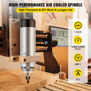 VEVOR Spindle Motor 1.5KW Air Cooled CNC Spindle Motor 3HP ER11 CNC Milling Motor 8000-24000 R/min for Engraving Machine Use