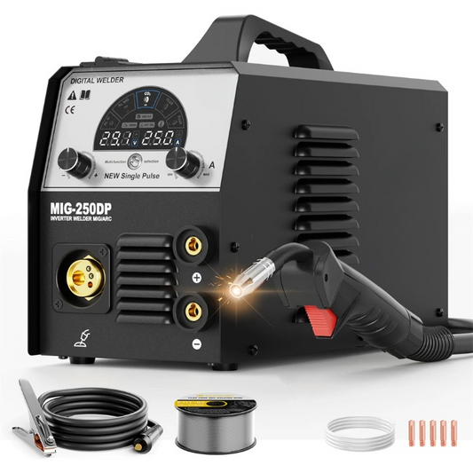 5-In-1 Lasmachine – Lasmachine – MIG Lasmachine – TIG Lasmachine – Stick Lasmachine – 250 Ampère Vermogen – Synergetische Regelaar