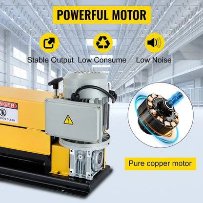 Draadstripmachine - Elektrisch Koperdraad - Strippen Machine - 1 mm-38 mm - 370W - Automatische Kabelstripper - Aluminium Behuizing - 10 Messen - 11 Invoergaten - voor het Strippen van Koperdraad - Geel