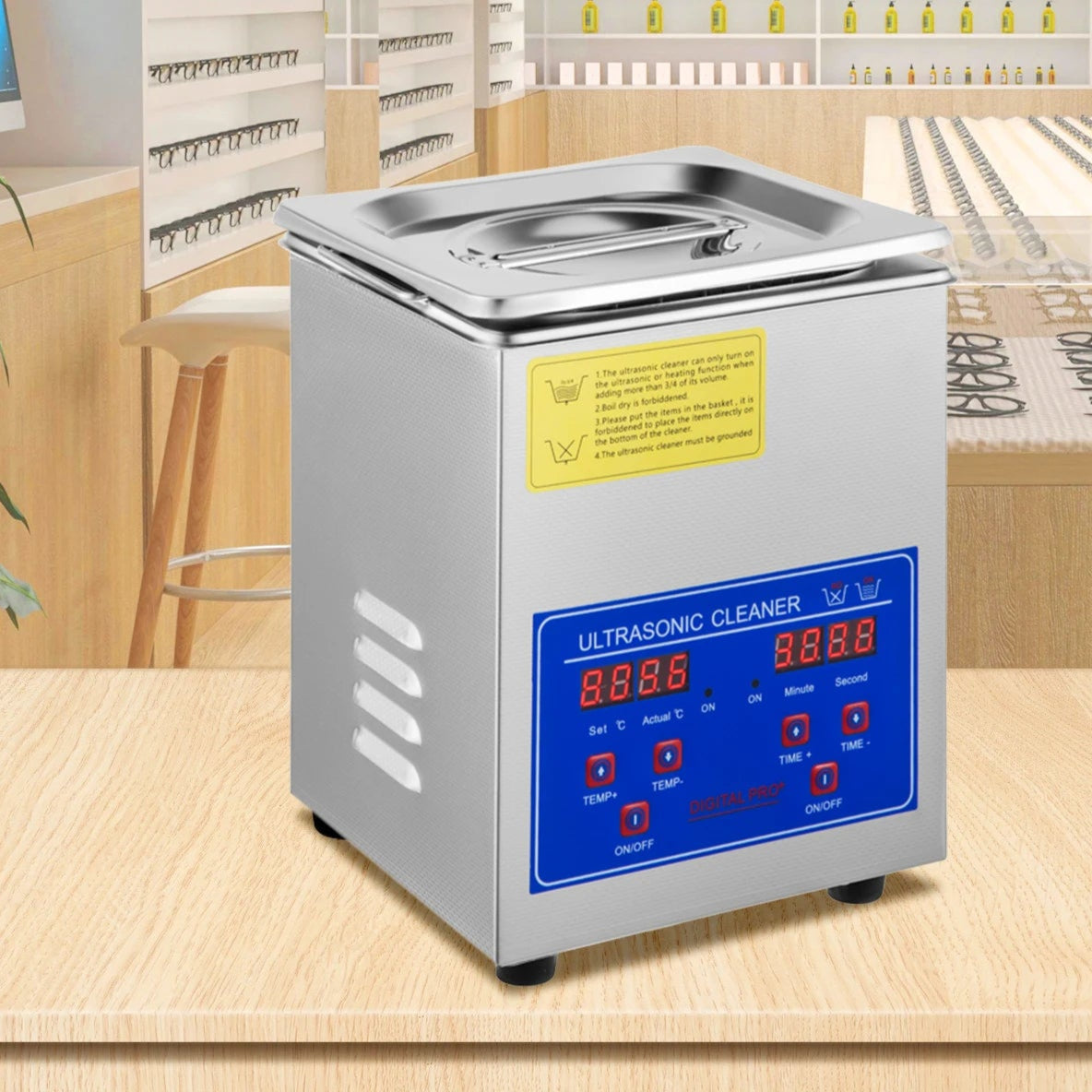 Ultrasoon Reiniger - Reinigingsapparaat voor Sieraden en Brillen - 6L - Ultrasone - Ultrasonic Cleaner - Professionele Draagbare Wasmachine - voor Sieraden, Gereedschap en Huishoudelijk Gebruik