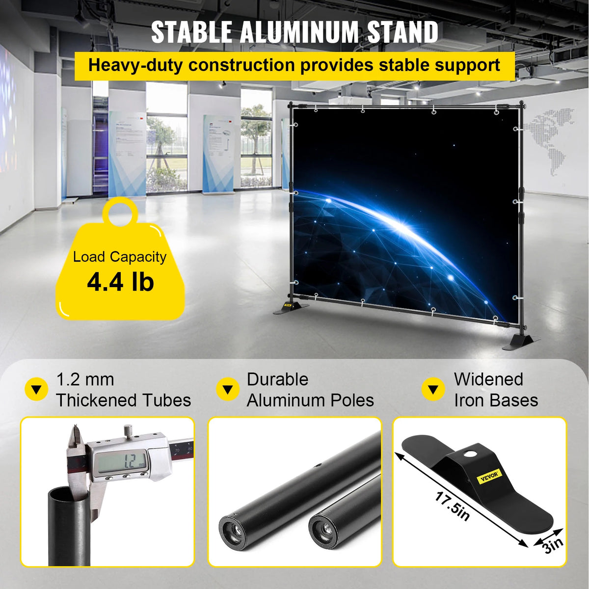 Backdrop - Backdrops Photography - Backdrop Frame - Backdrop Stand - Backdrop Decoration - 8ft - 300 x 240cm - for Exhibition Exhibitor Photography Studio - with Carrying Bag
