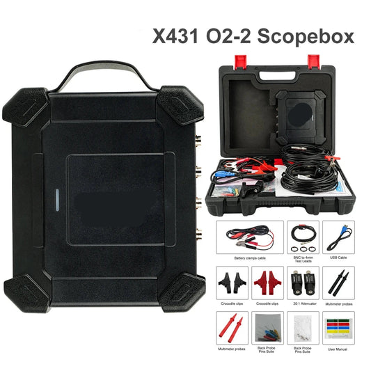 X431 O2-2 Scopebox – Oscilloscoop – Diagnosetool – Elektrische Tester – Autodiagnose – 4-kanaals 100 MHz Bandbreedte – Automatische Metingen