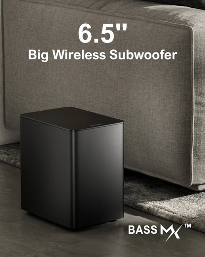 Soundbar - 7.1ch - Soundbar voor TV - Surround Sound-Systeem - met Subwoofer - Dolby Atmos - APP & Afstandsbediening - Bluetooth-luidspreker - AUX - Optical - HDMI - ARC - Zwart