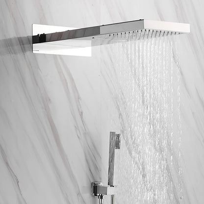 Douche - Regendouche - Douchewand - Douchekolom - Douchepanelen - Inbouw Digitale Douche Set - 3-Weg Thermostatische Regendouche met LED Display - Zilver