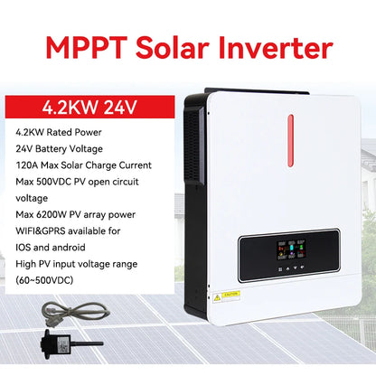 Hybride Solar Inverter – Zonne-omvormer – Batterijlader – Off-Grid Inverter – MPPT Regelaar – 1800W 12V – Pure Sinusgolf – 80A MPPT-laadstroom - QUORE
