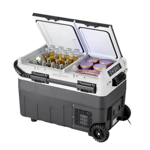 Draagbare Koelvriezer – Mobiele Koelkast – Camping Koelbox – Auto Koelbox – 58 Liter Inhoud – Dual Zone Temperatuurregeling