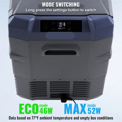 Auto Koelkast - Elektrische Koelbox - Koelbox - Mini Koelkast - 35L Capaciteit - 12/24V DC Compressor - Dual-Zone Mini Vriezer - Draagbare - voor Camping