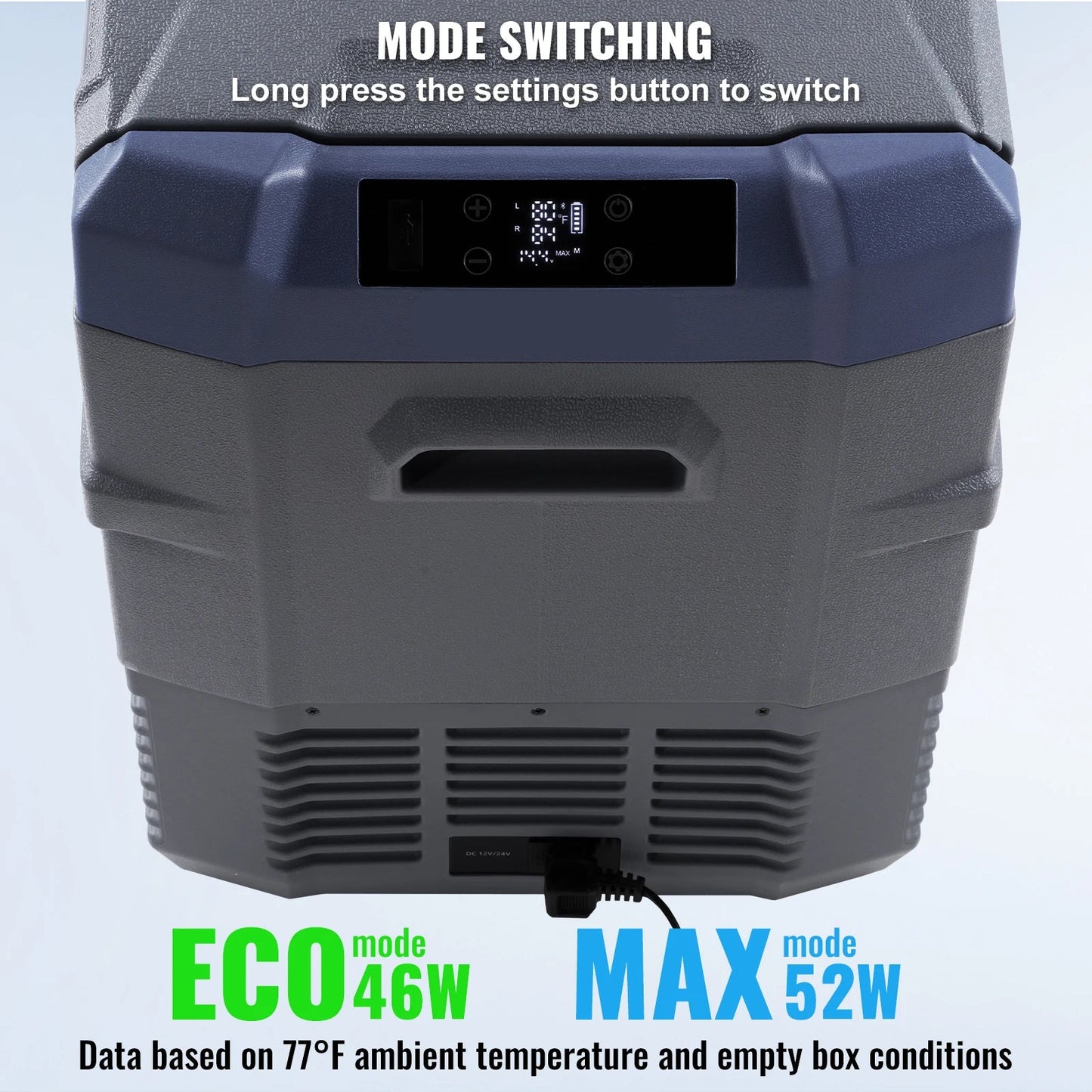 Draagbare Koelbox – Auto Koelbox – Reis Koelbox – Camping Koelbox – 55 Liter – Compressor Koeling – Bluetooth Bediening