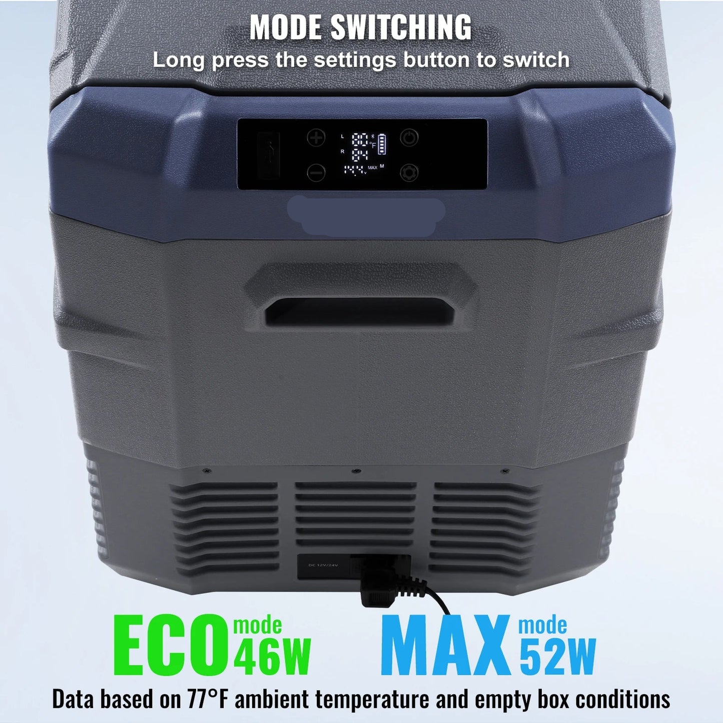 Auto Koelkast - Elektrische Koelbox - Koelbox - Mini Koelkast - 55L Capaciteit - 12/24V DC Compressor - Dual-Zone Mini Vriezer - Instelbaar Temperatuurbereik  - Draagbare - voor Camping