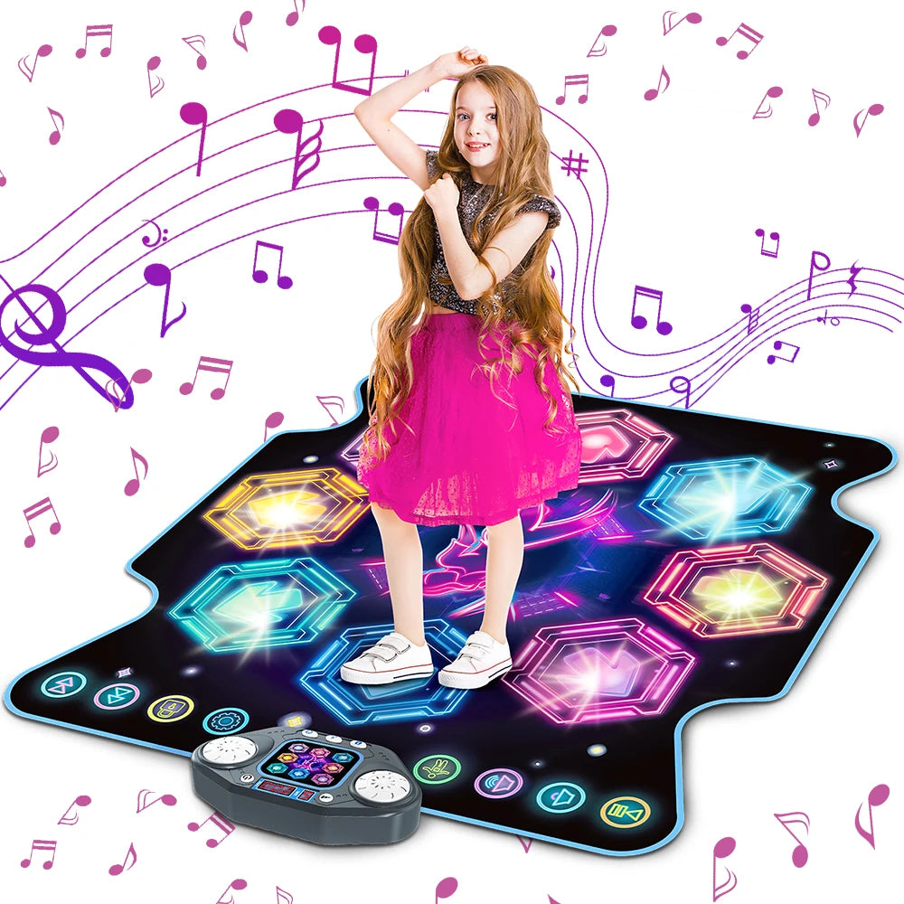 Dansmat voor kinderen – 27 niveaus – 8 LED-toetsen – Bluetooth – 5 spelmodi – Ingebouwde muziek – vanaf 3 jaar