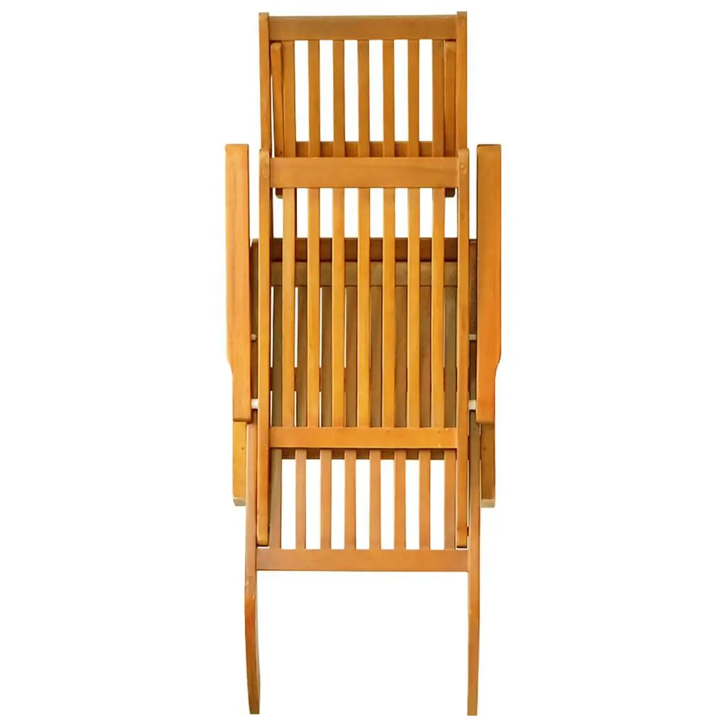Tuinset – Loungestoel – Tuinmeubel – Lounge Set – Verstelbare Rugleuning – Massief Acaciahout – Opvouwbaar Ontwerp - 55 x 146-168 x 72-93 cm - Houtkleur