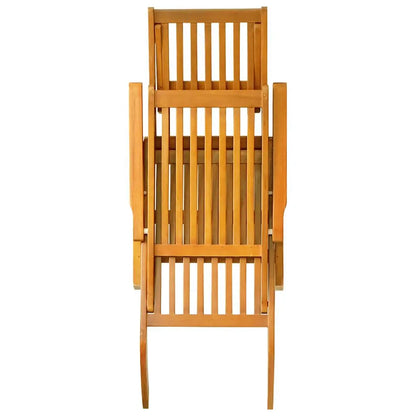 Tuinset – Loungestoel – Tuinmeubel – Lounge Set – Verstelbare Rugleuning – Massief Acaciahout – Opvouwbaar Ontwerp - 55 x 146-168 x 72-93 cm - Houtkleur
