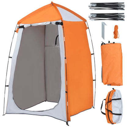 Draagbare - Camping - Douche - Tent  - UV25 - Bescherming - Privé - Badkamer - Kleedruimte - Met - Raam - En - Draagtas - 123x121x198cm - Oranje - QUORE