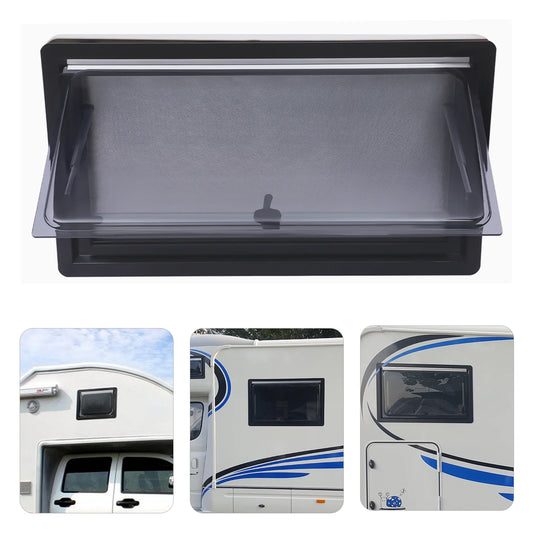 Caravanraam – Camperraam – Uitzetraam – Schuifraam – Ventilatieraam – Aluminium Frame – 900x500mm – 70° Verstelbare Opening – Duurzaam Geïsoleerd