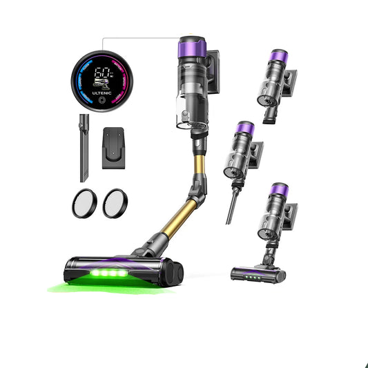 Draadloze Steelstofzuiger – Stofzuiger Zonder Snoer – Steelstofzuiger Met Accu – Cordless Vacuum Cleaner – Snoerloze Kruimelzuiger – 55.000 Pa Zuigkracht – 1,5 Liter Stofcontainer