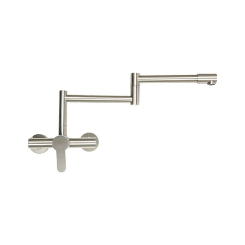 Kraan - Wastafelkraan - Draaiende Kraan Keuken - Draaiende Uitloop - Mengkraan voor Badkamer of Keuken - Wandmontage 360 ° - 1.33 kg - Silver