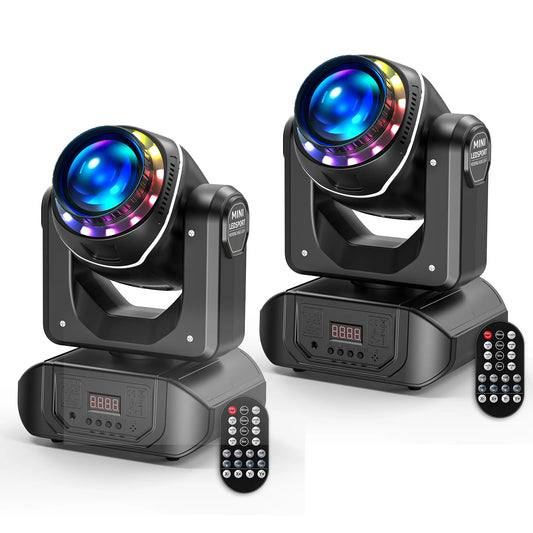 LED Moving Head Licht – Moving Head Spot – DJ Verlichting – Podiumverlichting – Feestverlichting – Set van 2 EU Plug – 108W Krachtige RGBW LED – DMX512 & Geluidsactivatie - QUORE