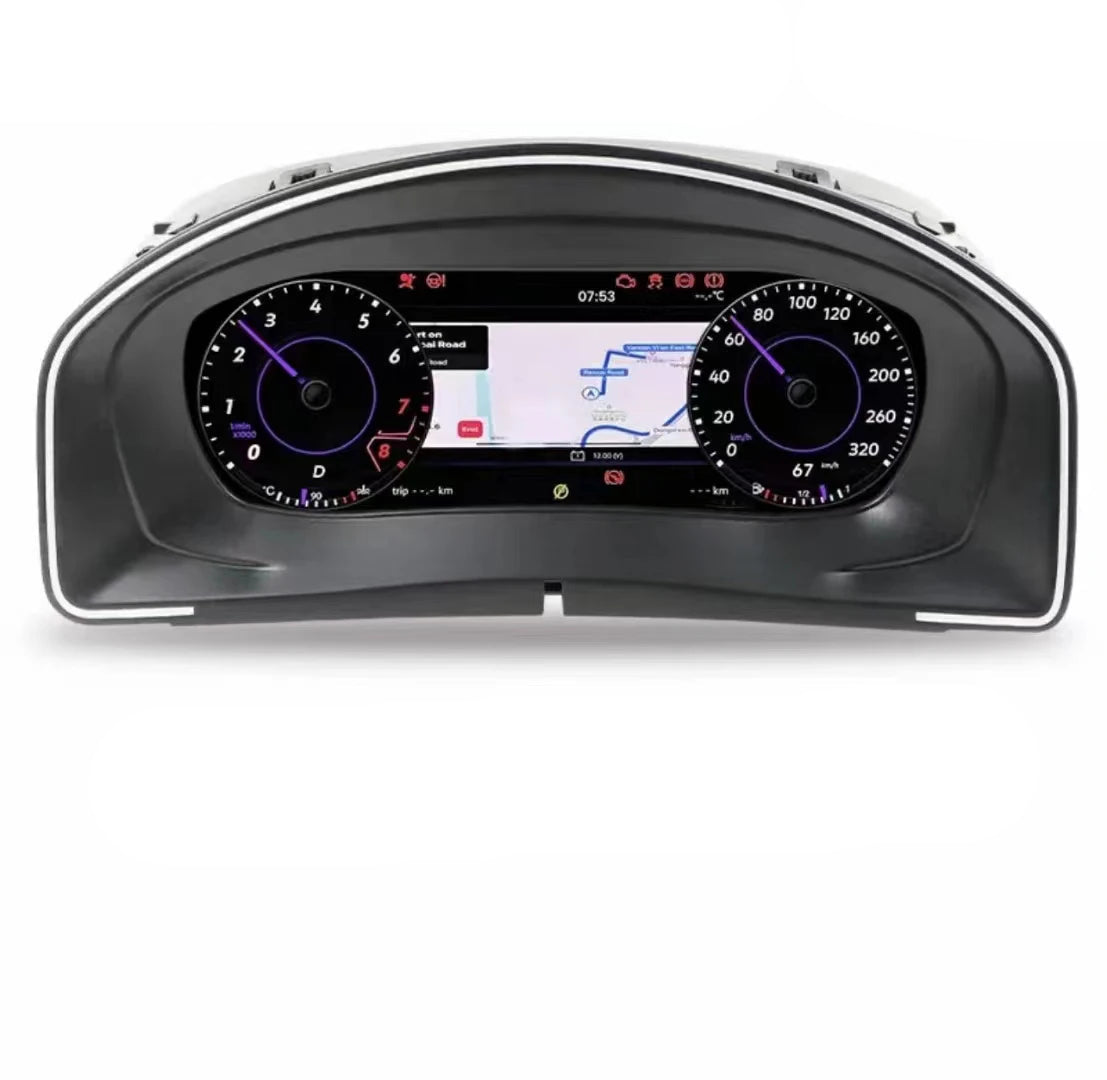 12,3" Digitaal Dashboard – LCD Display – Instrumentenpaneel – Auto Cockpit – Digitale Cluster – HD IPS Scherm – Snelle Linux Software – Plug & Play Voor Scirocco 09-16 - QUORE