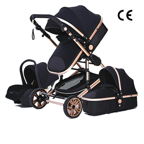 Kinderwagen - Buggy - Plooibuggy - Buggy 3 in 1 Kinderwagen - Inklapbare Kinderwagens - Aluminium Frame - Hoogbouwwagen - voor Pasgeboren Babyboomer - Rood