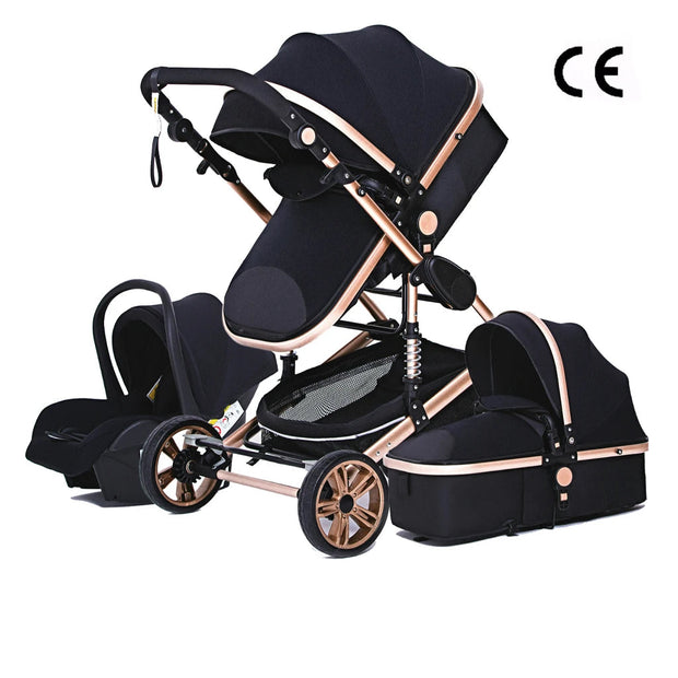 Kinderwagen - Buggy - Plooibuggy - Buggy 3 in 1 Kinderwagen - Inklapbare Kinderwagens - Aluminium Frame - Hoogbouwwagen - voor Pasgeboren Babyboomer - Rood