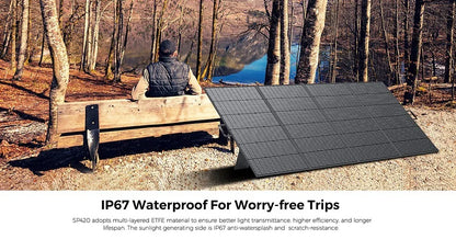 Draagbaar Zonnepaneel – Mobiel Zonnepaneel – Camping Zonnepaneel – Solar Paneel – 420W Piekvermogen – IP67 Waterdicht – Inklapbaar Ontwerp