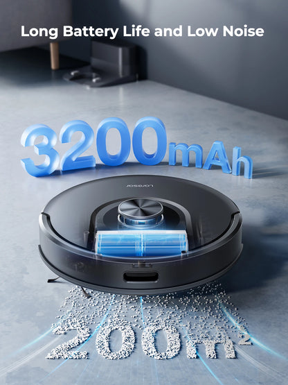 Robotstofzuiger - Stofzuiger - Dweilrobot - Vacuum Cleaner - Robotstofzuiger met Dweilfunctie - 5000PA – LDS Lidar Navigatie – Slimme Appbediening en Spraakbesturing - QUORE